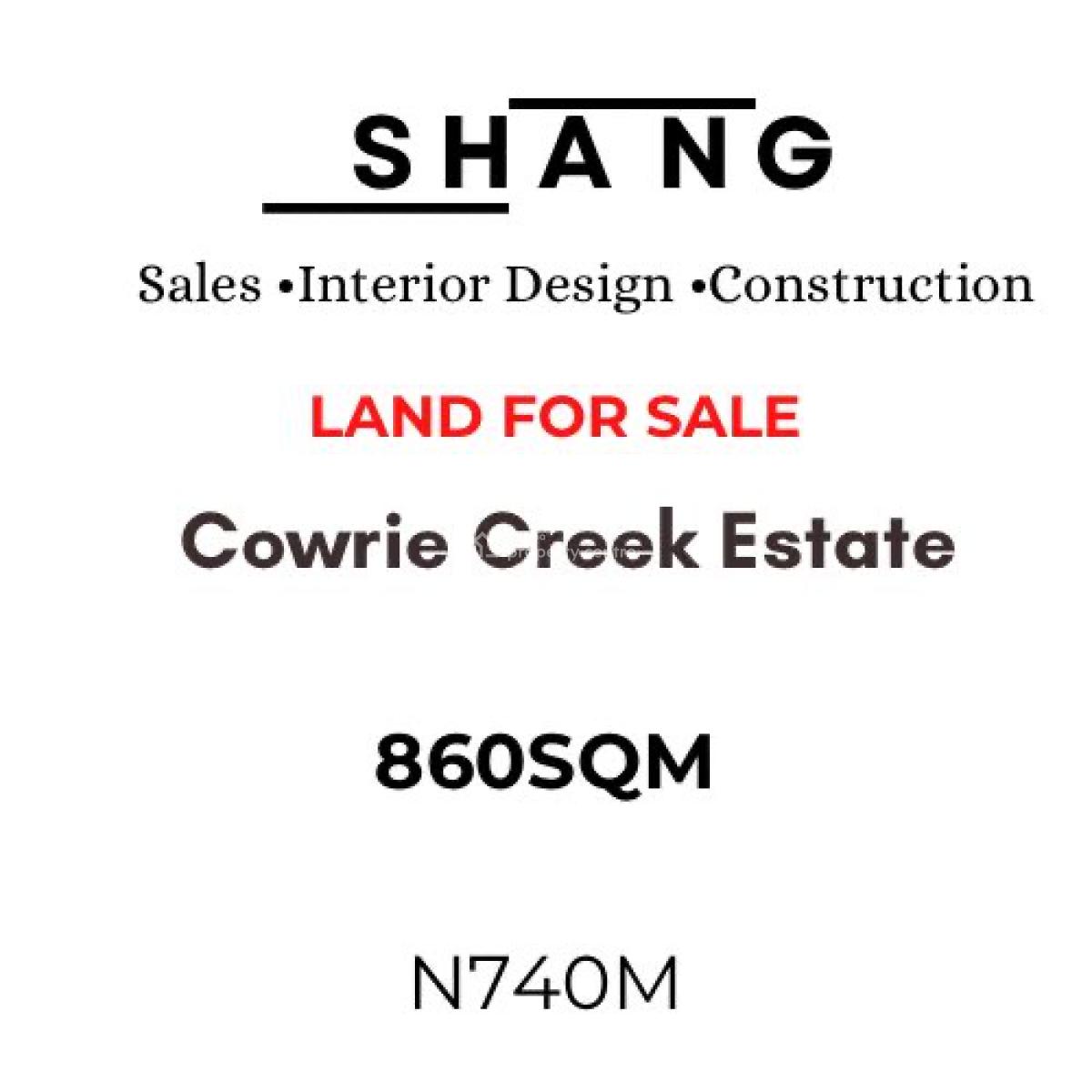 Cowrie Creek Estate 860sqm Land, Ikate, Lekki, Lagos, Land for Sale