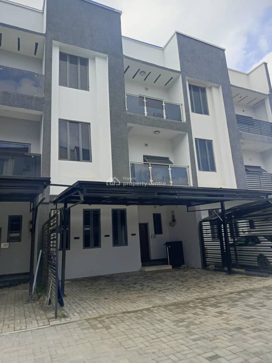 Brand New 4 Bedroom Terrace Duplex with a Bq Attached, Guzape District, Abuja, Terraced Duplex for Rent