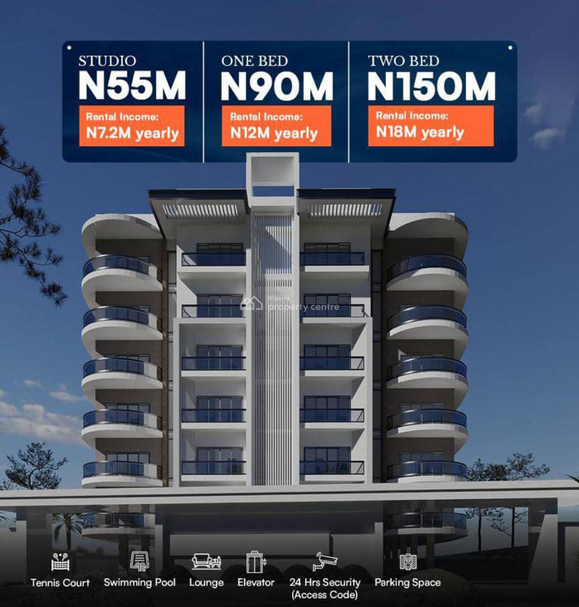 Smart Luxury Studio Apartment with Pool and Elevator, Alagomeji, Yaba, Lagos, Self Contain (single Rooms) for Sale
