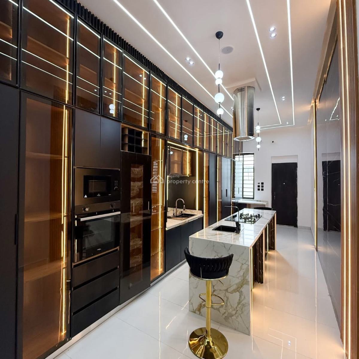 Brand New Super Finished 5 Bedroom Duplex with Bq, and Swimming Pool, in a Well Secured Estate in Chevron Tollgate Lekki Lagos, Lekki, Lagos, Detached Duplex for Sale