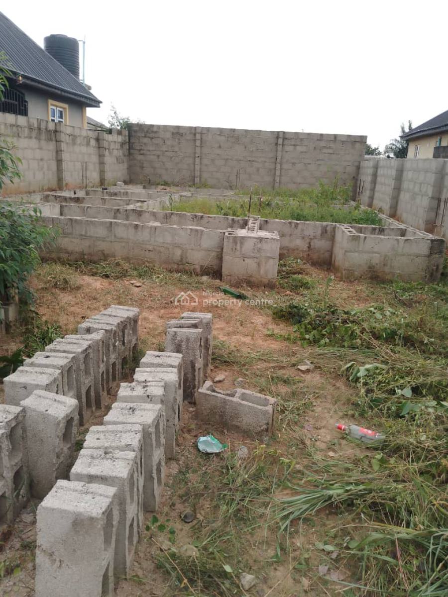 Full Plot of Land Fenced and Gated with Solid Foundation on a Serene, Oreta, Igbogbo, Ikorodu, Lagos, Mixed-use Land for Sale