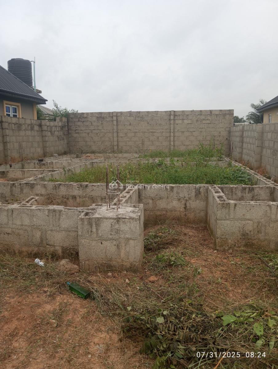 Full Plot of Land Fenced and Gated with Solid Foundation on a Serene, Oreta, Igbogbo, Ikorodu, Lagos, Mixed-use Land for Sale