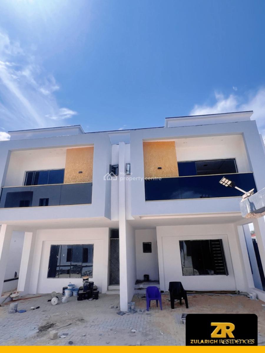 Standard Abd Well Furniture 3bedroom Terrace with Bq, Zularich Residence Located Inside Ajayi Apata Estate, Sangotedo, Ajah, Lagos, Terraced Duplex for Sale