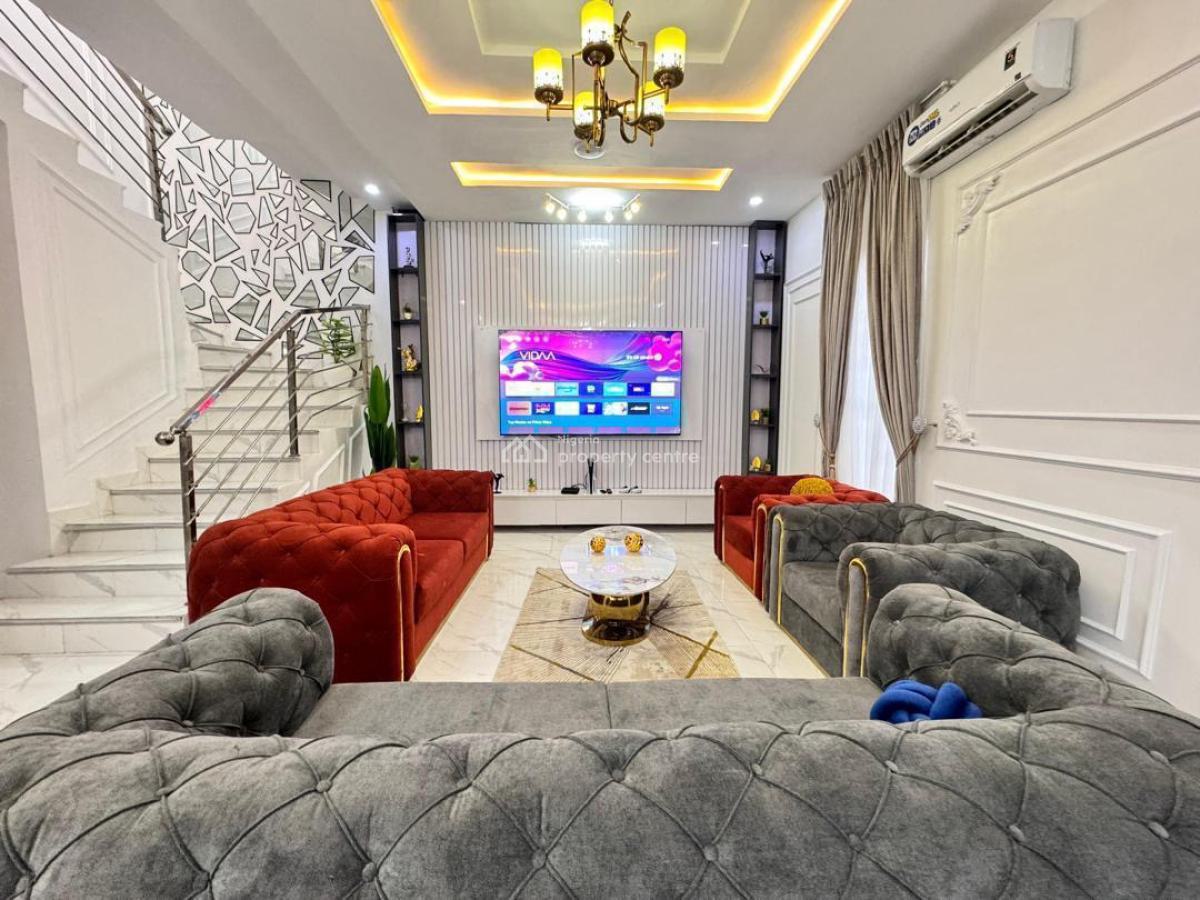 4 Bedroom Self Compound Duplex, 3a Oseni Close, Chevyview Estate Chevron, Lekki Expressway, Lekki, Lagos, Semi-detached Duplex Short Let