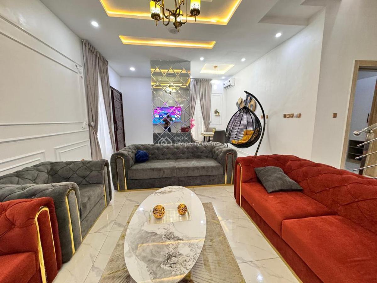 4 Bedroom Self Compound Duplex, 3a Oseni Close, Chevyview Estate Chevron, Lekki Expressway, Lekki, Lagos, Semi-detached Duplex Short Let