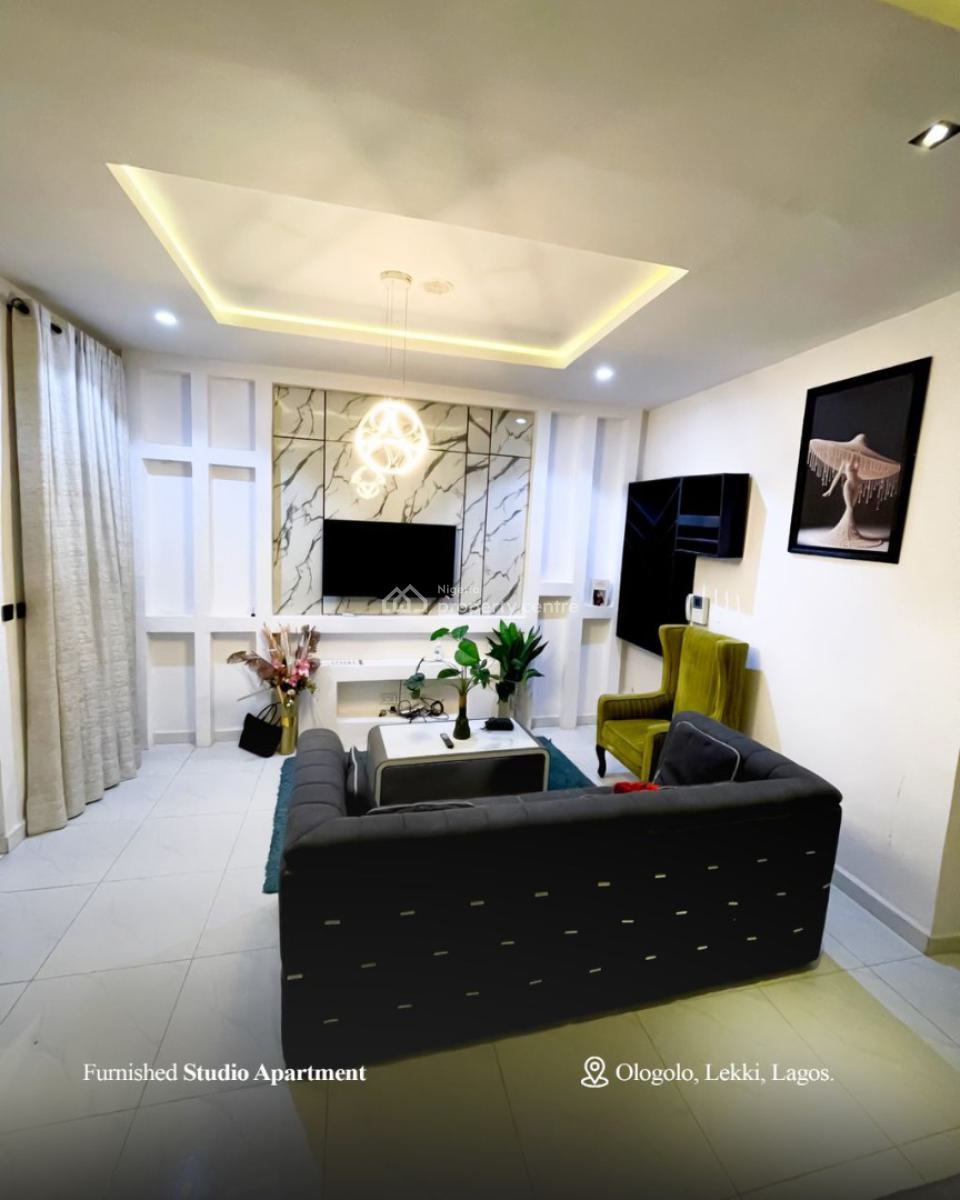 Fully Furnished & Serviced 1 Room Studio Apartment with Open Plan Kitc, Ologolo, Lekki Lagos, Ologolo, Lekki, Lagos, Self Contain (single Rooms) for Rent