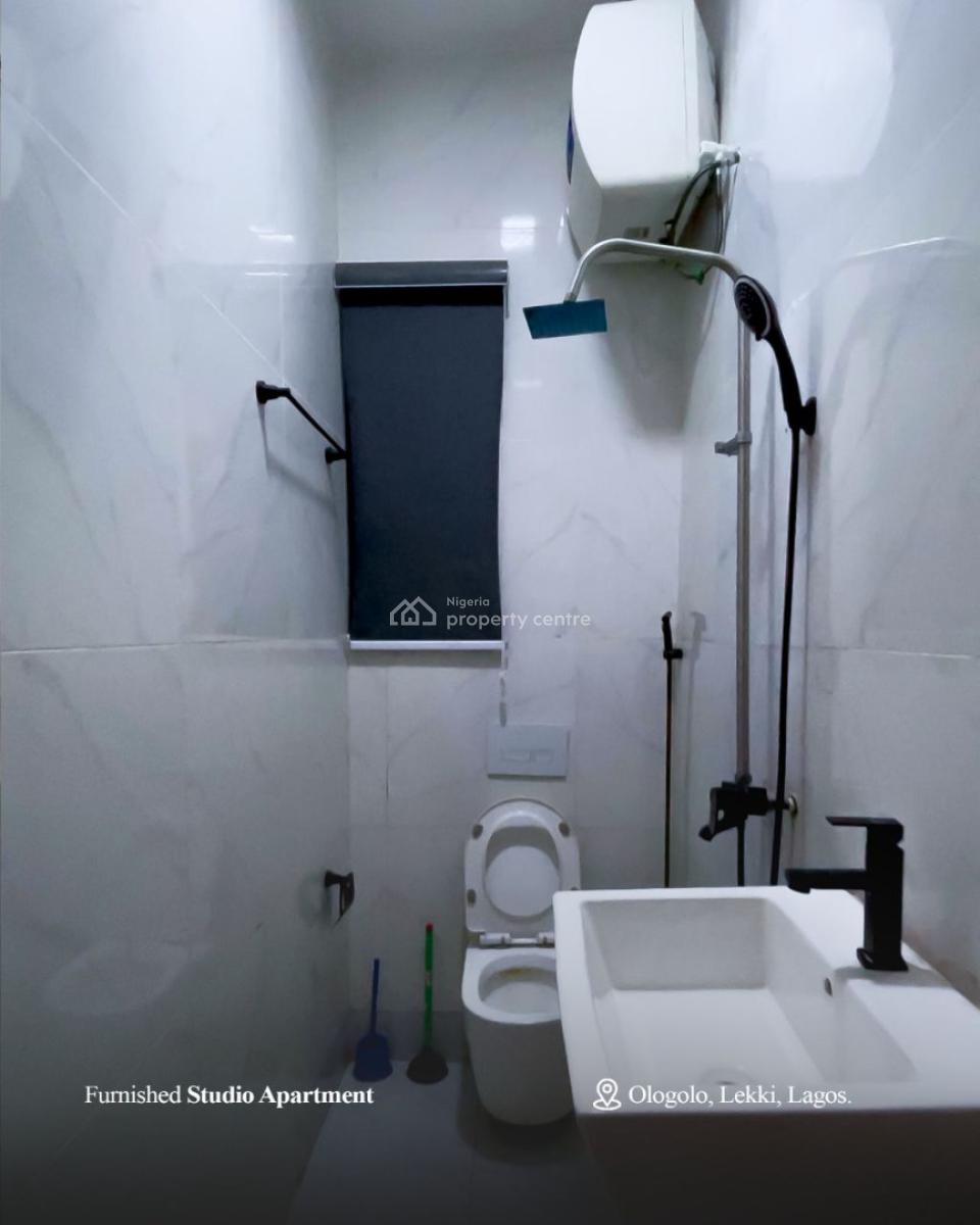 Fully Furnished & Serviced 1 Room Studio Apartment with Open Plan Kitc, Ologolo, Lekki Lagos, Ologolo, Lekki, Lagos, Self Contain (single Rooms) for Rent
