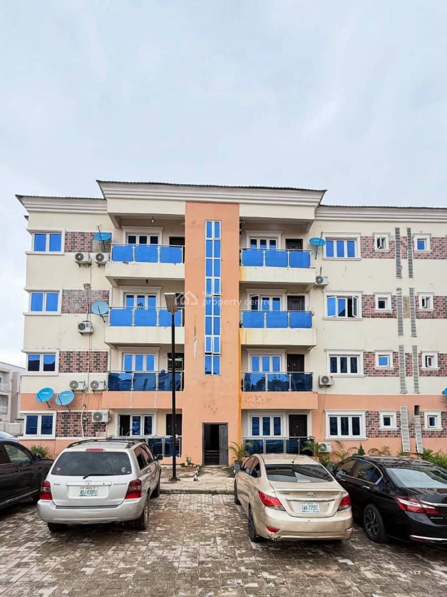 Clean 2 Bedroom Flat with Bq & Ac Inside an Estate Along a Tarred Road, Utako, Abuja, Flat / Apartment for Rent