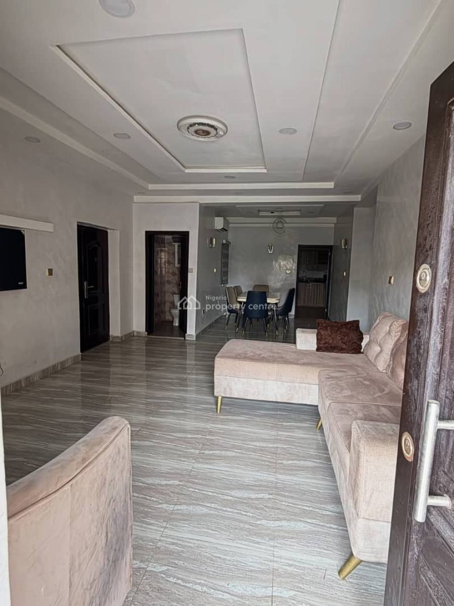 Clean 2 Bedroom Flat with Bq & Ac Inside an Estate Along a Tarred Road, Utako, Abuja, Flat / Apartment for Rent