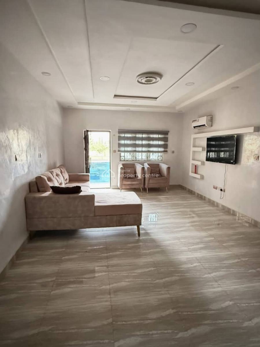 Clean 2 Bedroom Flat with Bq & Ac Inside an Estate Along a Tarred Road, Utako, Abuja, Flat / Apartment for Rent