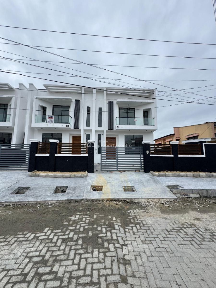 Very Detailed 4  Bedroom Self Compound Terrace Duplex with a Bq, Idado, Lekki, Lagos, Terraced Duplex for Sale
