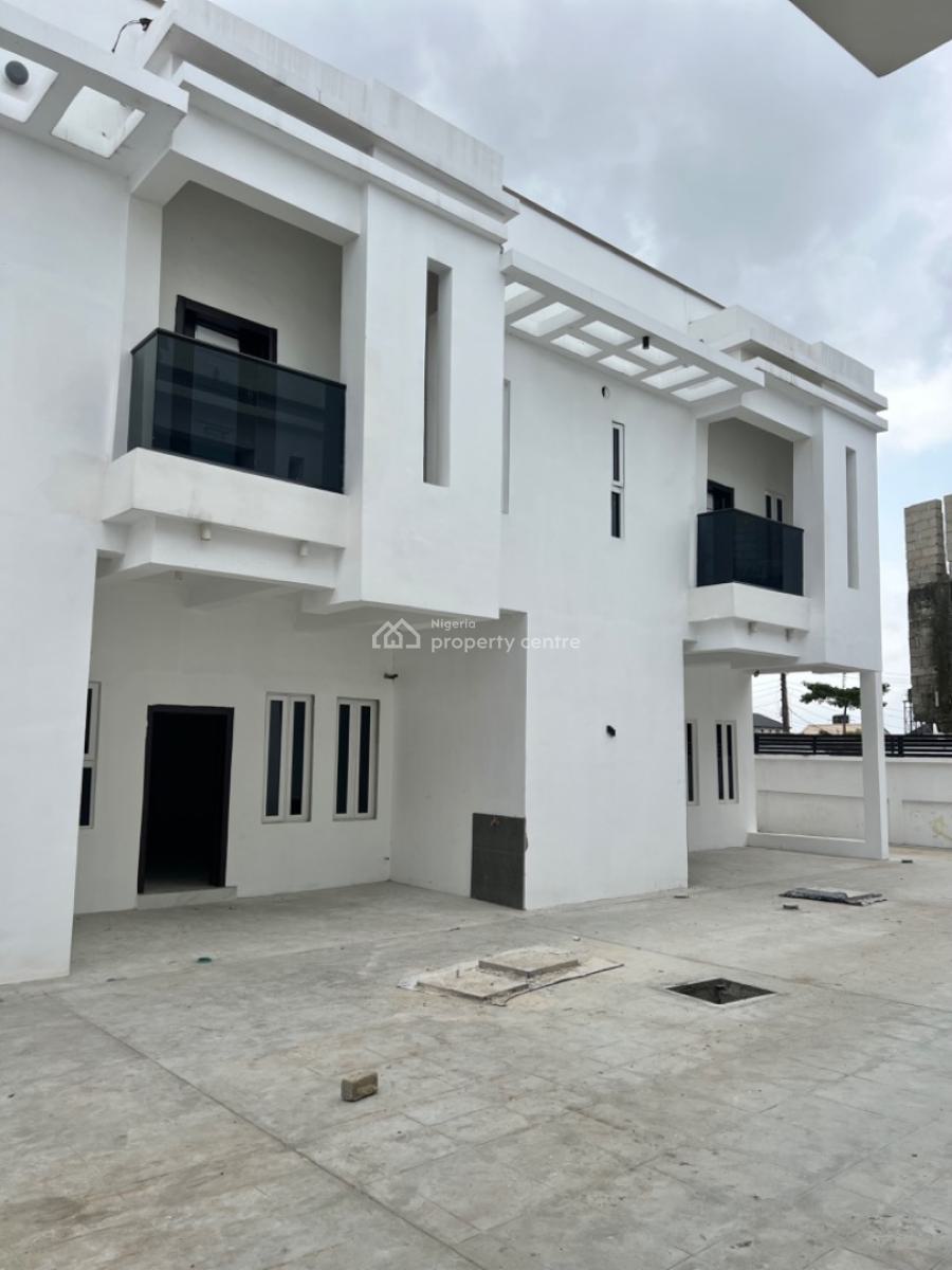 Contemporary 4bedroom Terrace with a Bq & Swimming Pool, Few Minutes From Lagos Business School, Sangotedo, Ajah, Lagos, Terraced Duplex for Sale