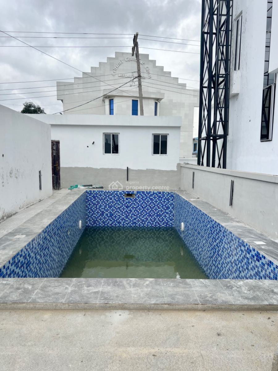 Contemporary 4bedroom Terrace with a Bq & Swimming Pool, Few Minutes From Lagos Business School, Sangotedo, Ajah, Lagos, Terraced Duplex for Sale