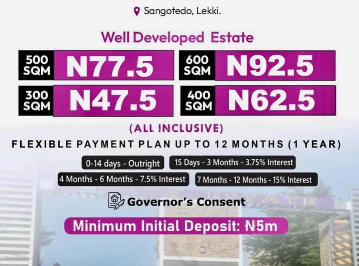 Amity, Governors Consent, Buy & Build Immediately, Sangotedo, Ajah, Lagos, Residential Land for Sale