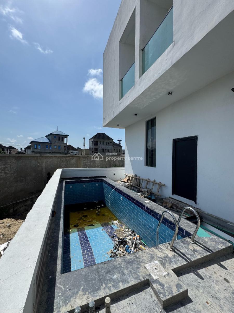 Elegant 5 Bedroom Fully Detached Duplex with a Bq and Pool, Chevron, Lekki, Lagos, House for Sale