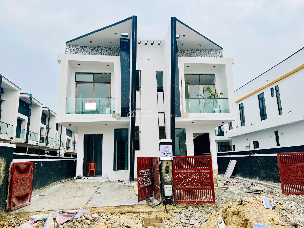 Brand New 4 Bedroom Semi Detached Duplex, a Prime and Secure Estate in Ikota Lekki Lagos, Ikota, Lekki, Lagos, Semi-detached Duplex for Sale