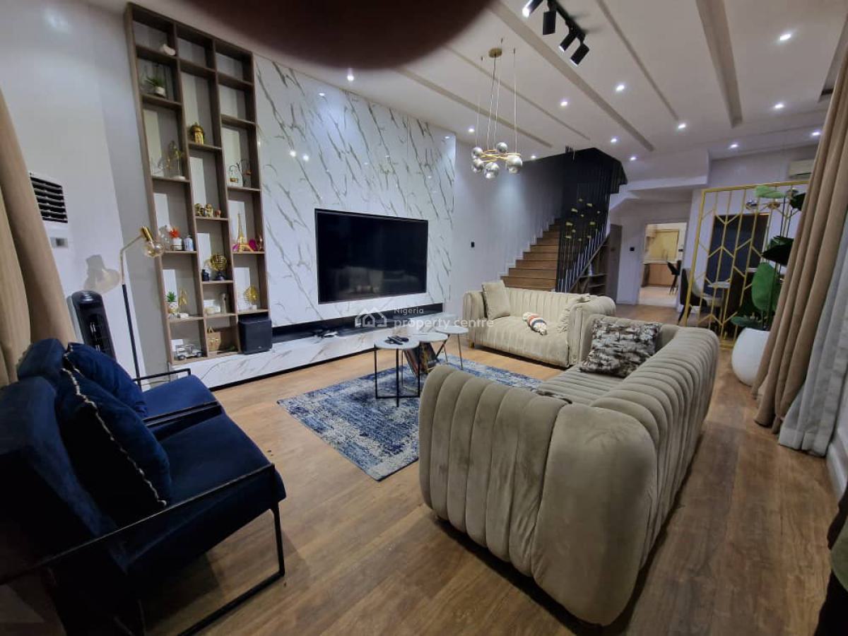 Well Finished Fully Furnished 4 Bedroom Semi-detached Duplex with Bq, Osapa, Lekki, Lagos, Semi-detached Duplex for Rent