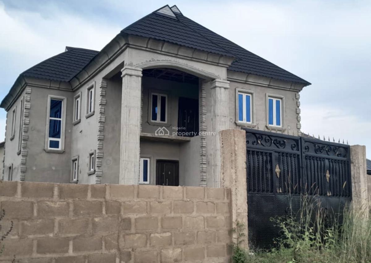 Carcass Built 4 Bedroom Duplex on a Standard Plot of Land, Ikolaba Olomore, Abeokuta South, Ogun, Detached Duplex for Sale