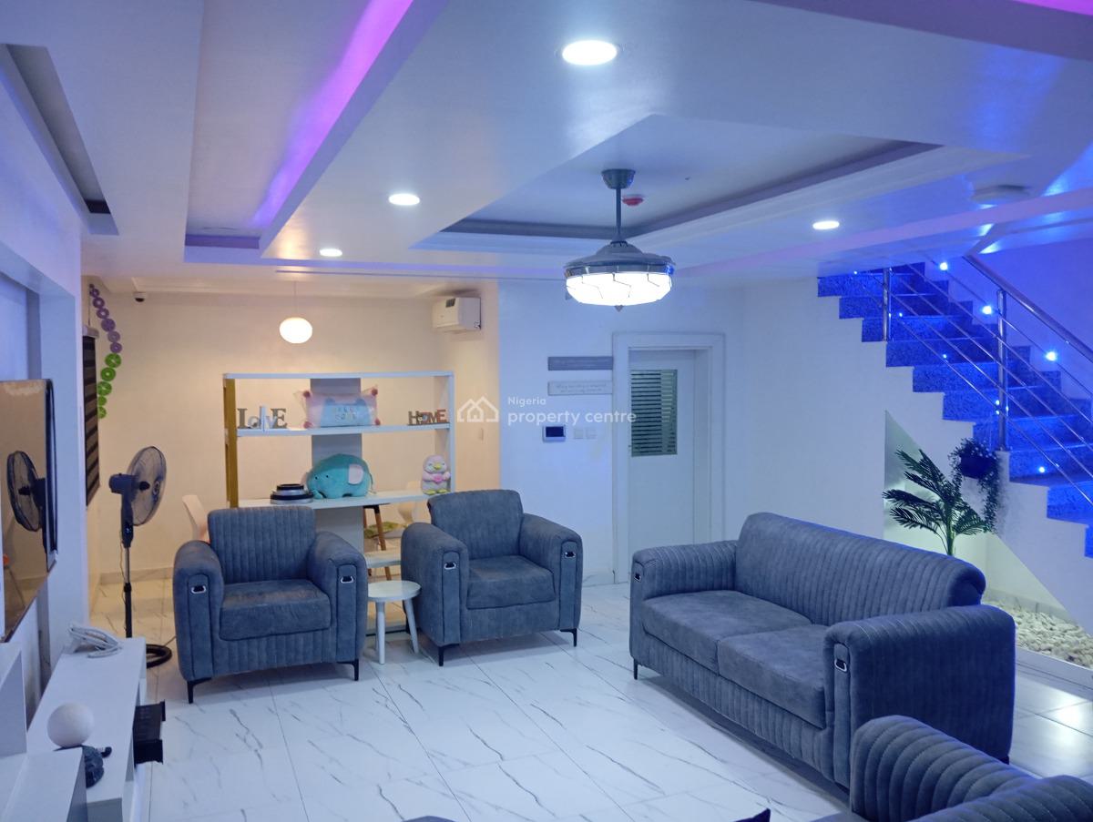 Fully Furnished and Serviced 4-bedroom Terrace Duplex, Nepa Junction Brains and Hammer, Apo, Abuja, Terraced Duplex for Rent