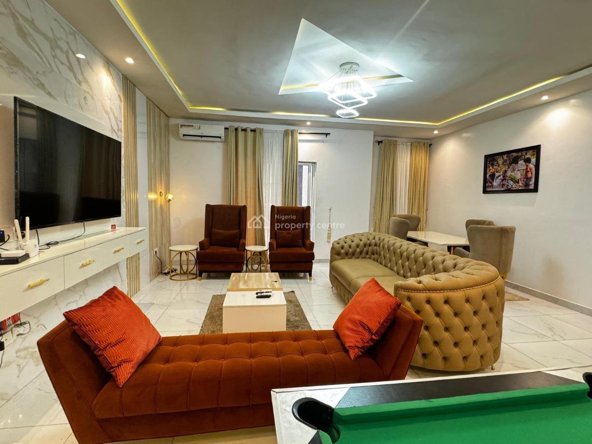Beautifully Furnished 2 Bedroom Apartment with Bq Snooker  Board, Meadow Hall Way, Lekki, Lagos, Flat / Apartment for Rent