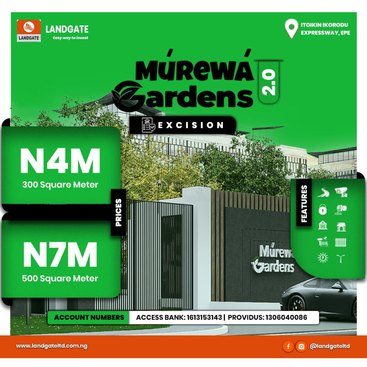 Buy Excision Land in Murewa Gardens 2.0 -- Secure Residential Plots, Along Itoikin Ikorodu Expressway Way, Itoikin, Epe, Lagos, Residential Land for Sale