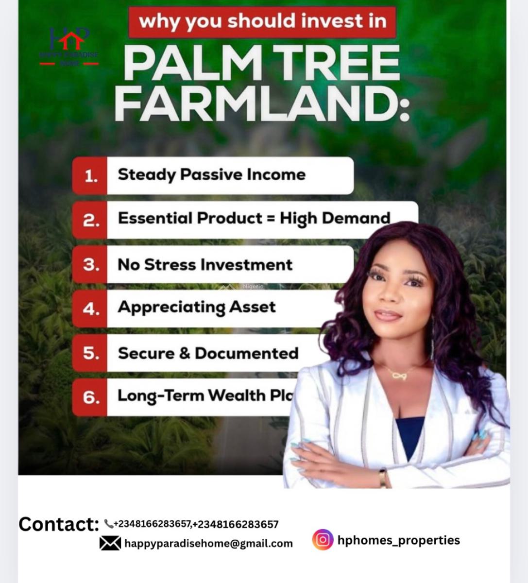 We Farm, You Earn with Oil Palm  Plantation, Yewa,north, Abeokuta North, Ogun, Industrial Land for Sale