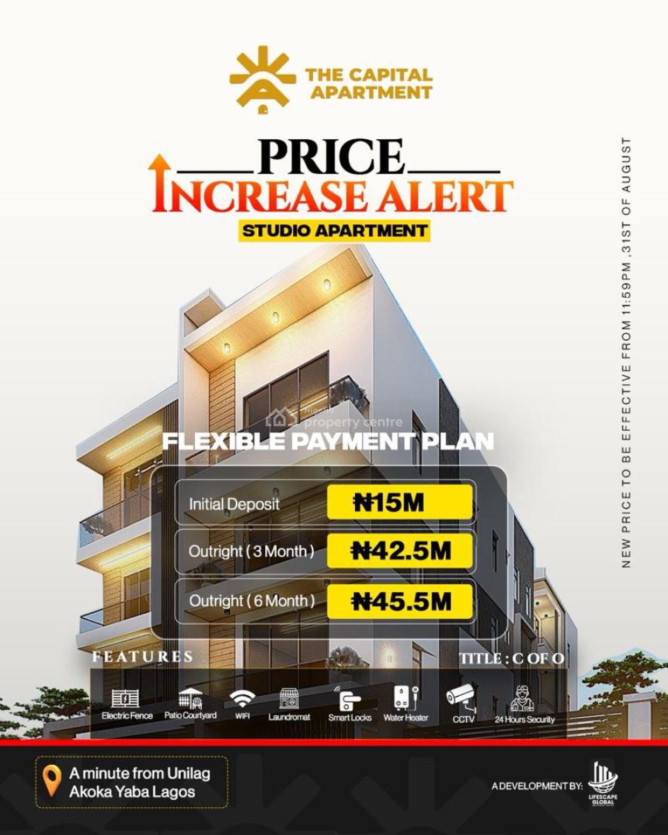 Luxury 1bedroom Furnished Apartment, Akoka, Yababa Lagos, Akoka, Yaba, Lagos, Mini Flat (room and Parlour) for Sale