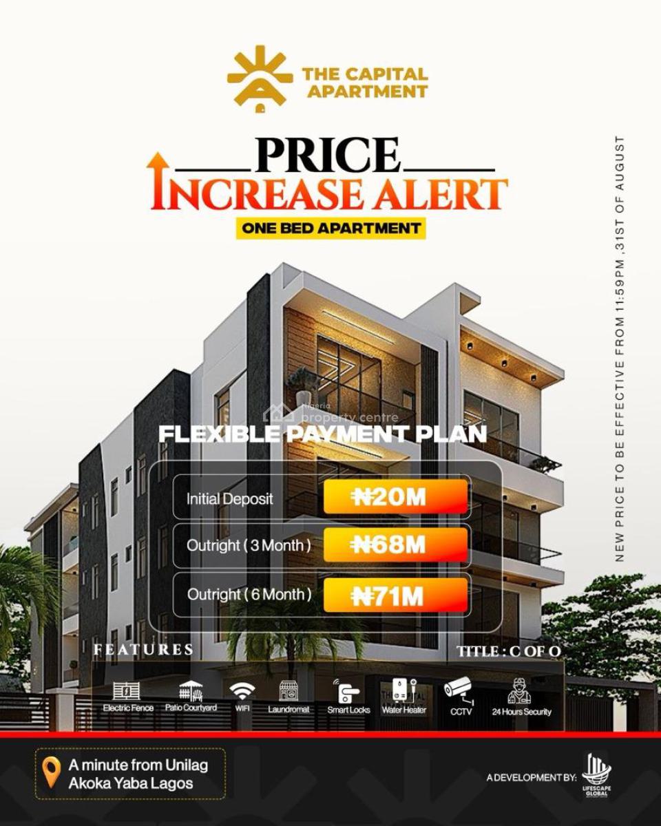 Luxury 1bedroom Furnished Apartment, Akoka, Yababa Lagos, Akoka, Yaba, Lagos, Mini Flat (room and Parlour) for Sale