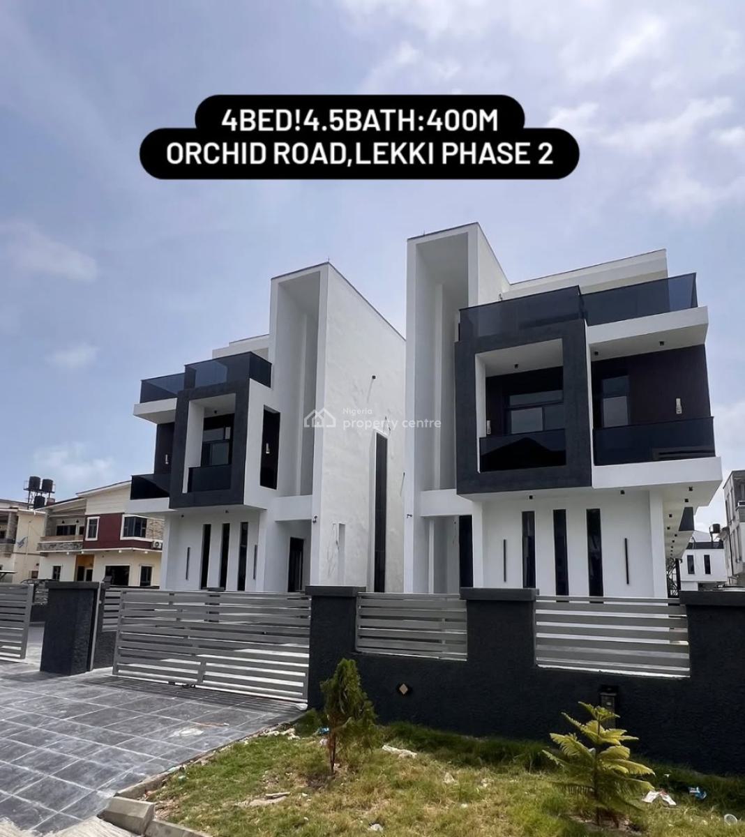 Well Built 4 Bedroom Fully Detached Duplex with Bq, Orchid, Lekki Phase 2, Lekki, Lagos, Detached Duplex for Sale