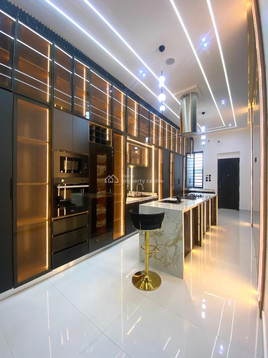 Remarkably Built Luxury 5 Bedrooms Smart Home with Pool, Bq & Water Fountain, Chevron, Lekki, Lagos, Semi-detached Duplex for Sale