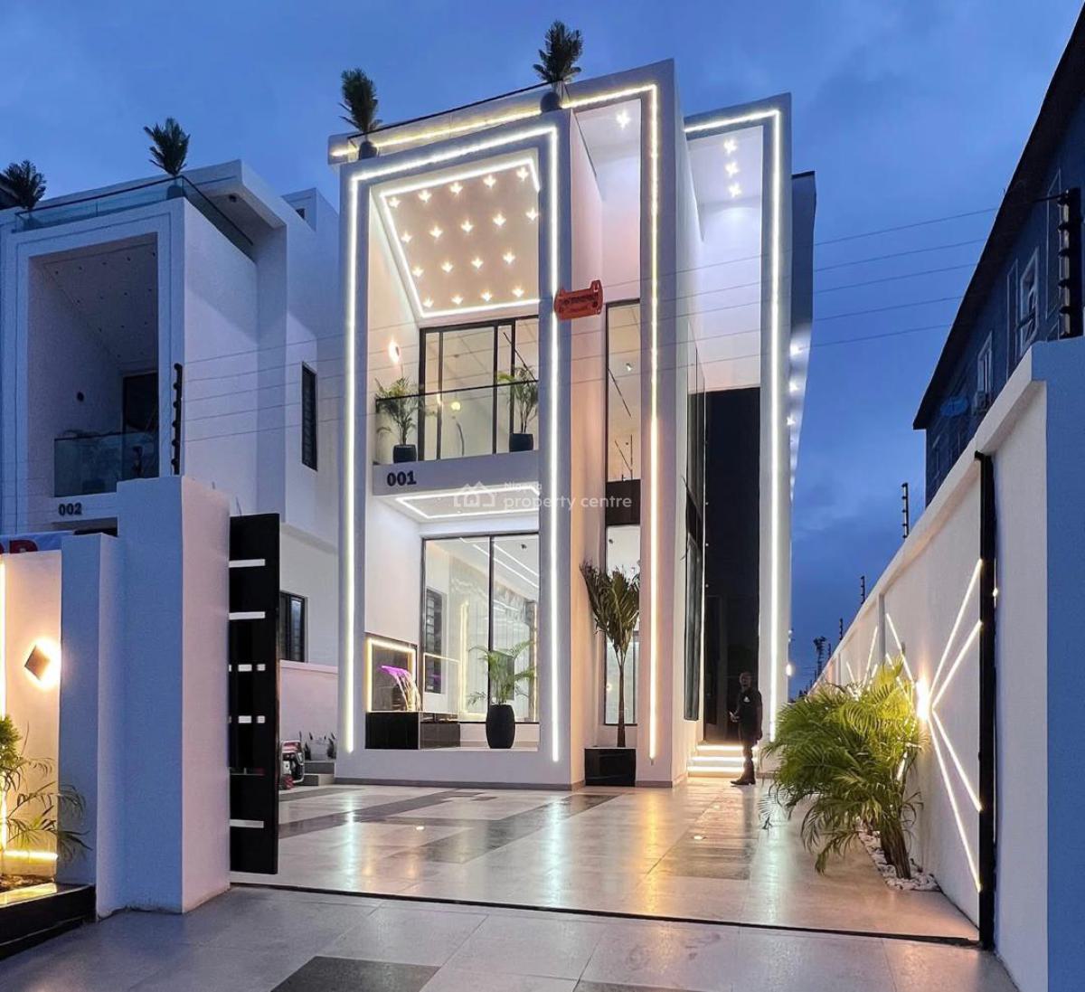 Luxurious 5 Bedroom Fully Detached Duplex, Chevron Toll Gate, Lekki, Lagos, Detached Duplex for Sale