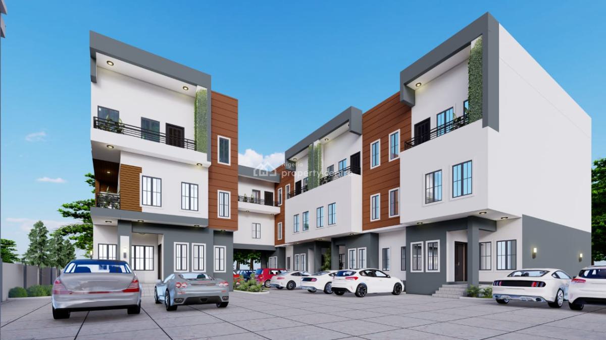 Shell of 4bedroom Terrace Duplex with Bq Construction on Going, By American International School, Durumi, Abuja, Terraced Duplex for Sale