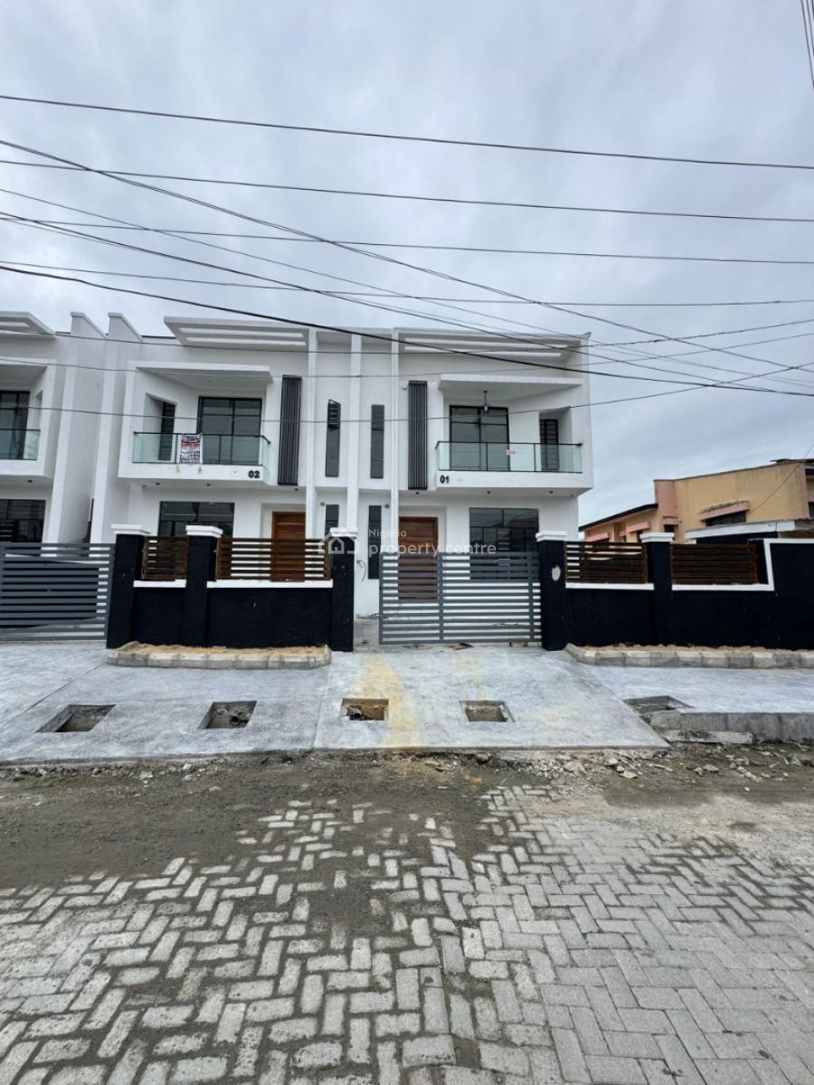 Detailed 4 Bedroom Self Compound Terrace Duplex W/ Bq in an Estate, Idado, Lekki, Lagos, Terraced Duplex for Sale