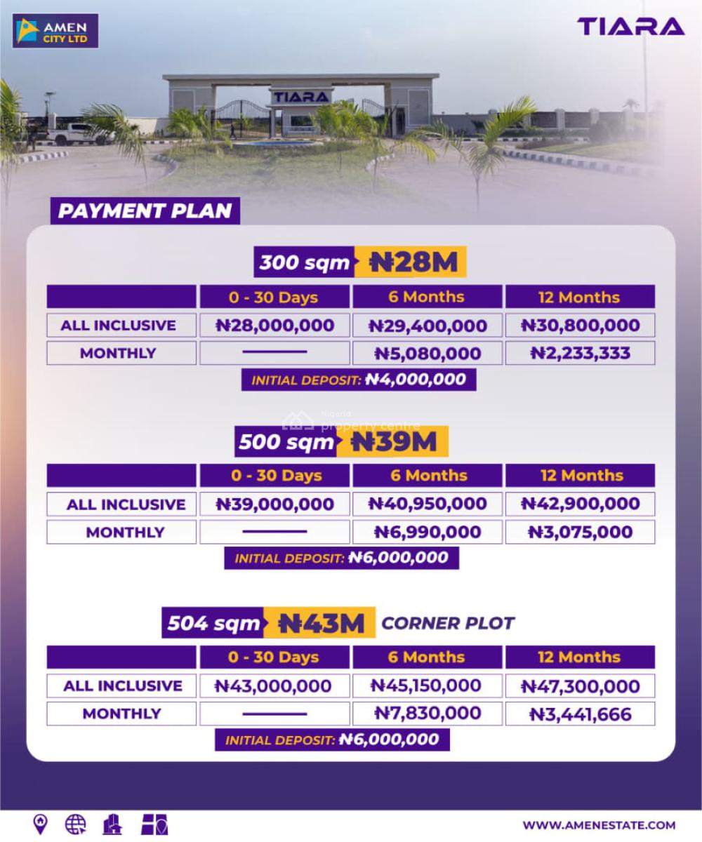 Tiara 2.0 Serviced Plots, Ayetoro, Eleko Lekki-epe Expressway, Ibeju Lekki, Lagos, Residential Land for Sale