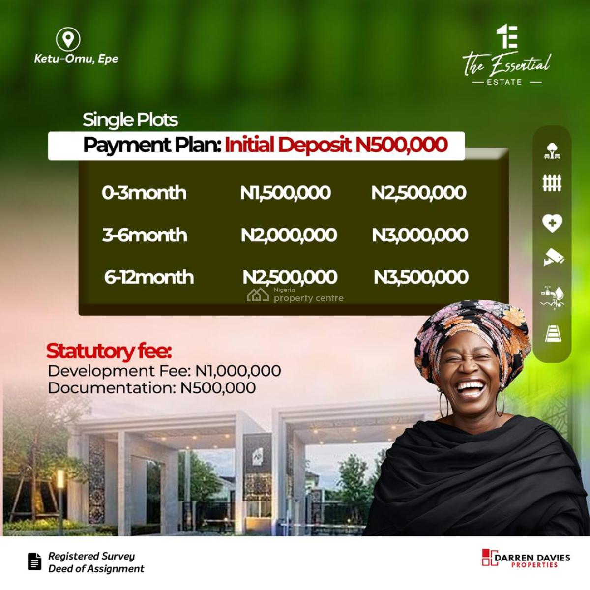 The Essential Estate (serviced Plots), Omu, Epe, Lagos, Mixed-use Land for Sale