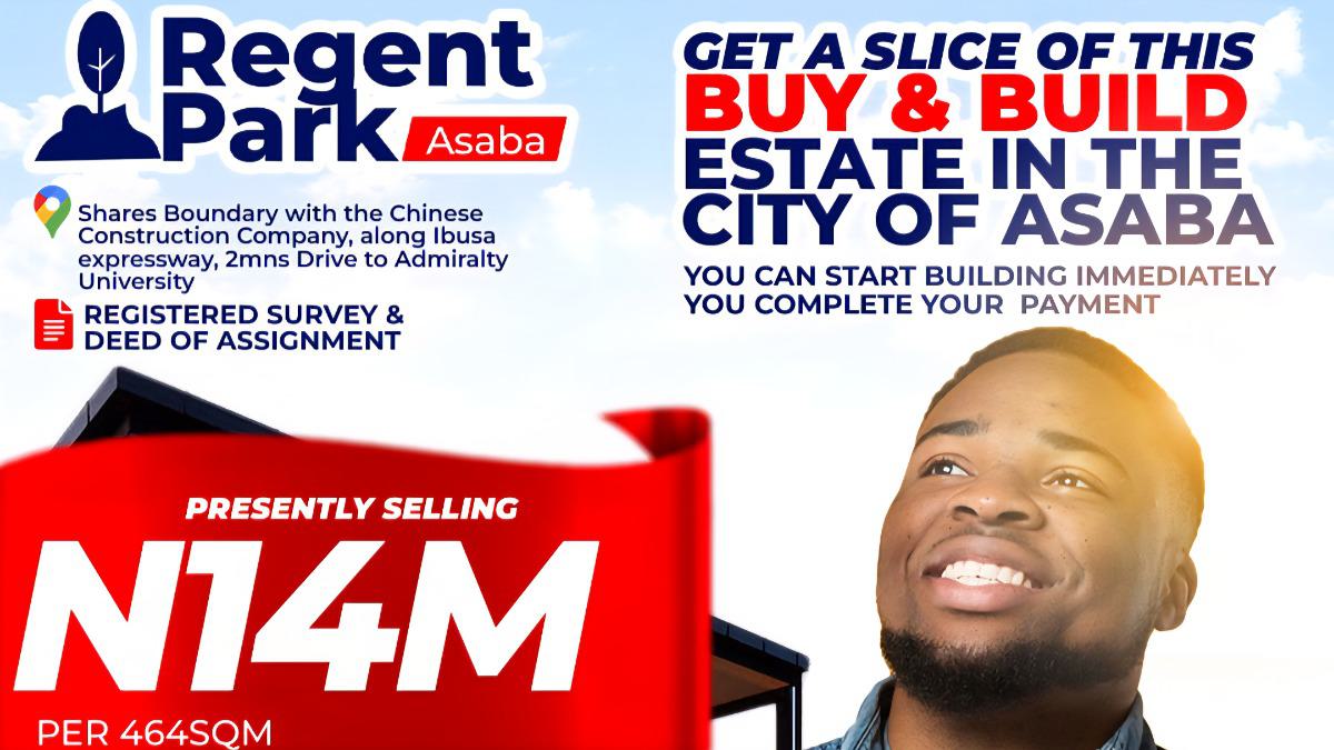 Buy & Build Immediately at Regent Park + Free Docs. -- Limited Plots, Regent Park - Ibusa Expressway, Asaba, Delta, Mixed-use Land for Sale