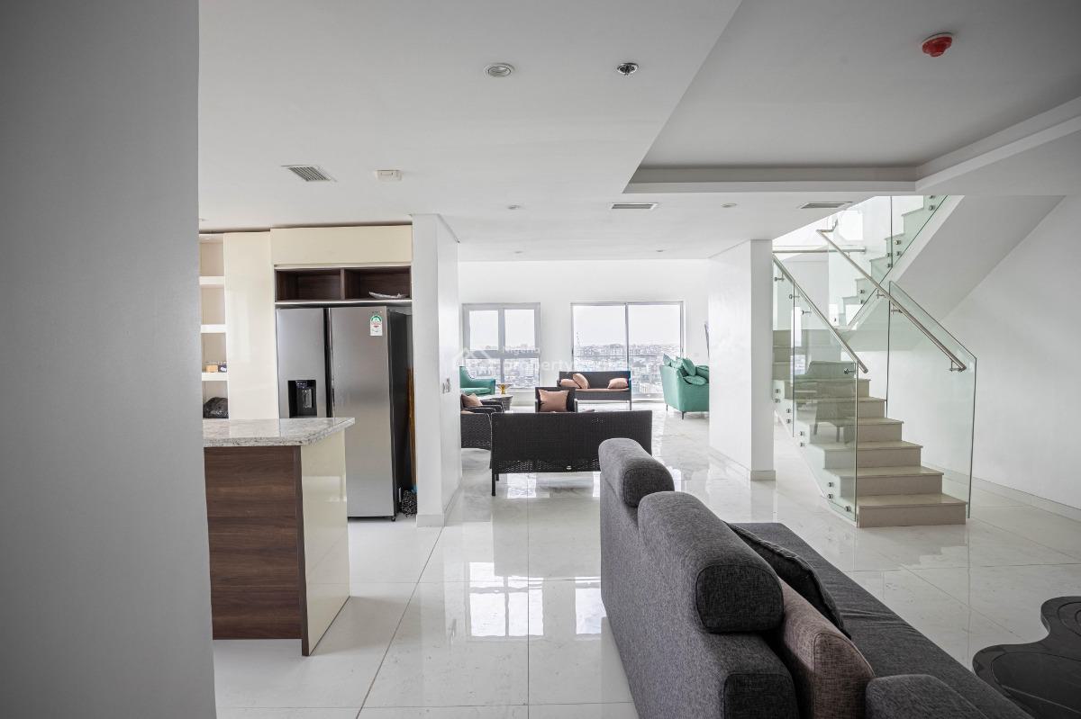 Fully Furnished 4 Bedroom Pent House  with a Room Bq, Blue Waters, Lekki, Lagos, House for Rent