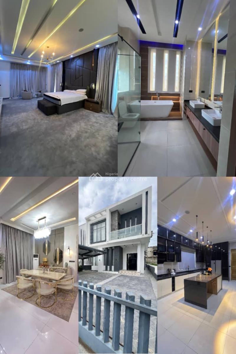 Furnished 5 Bedroom Fully Detached Duplex with Bq and Swimming Pool, Ikota, Lekki, Lagos, Detached Duplex for Rent