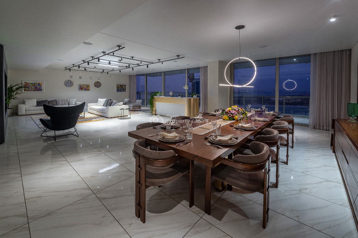 Exquisite 4-bedroom Luxury Apartment with Bq + Marina Waterfront View, Eko Atlantic City, Lagos, Block of Flats for Sale