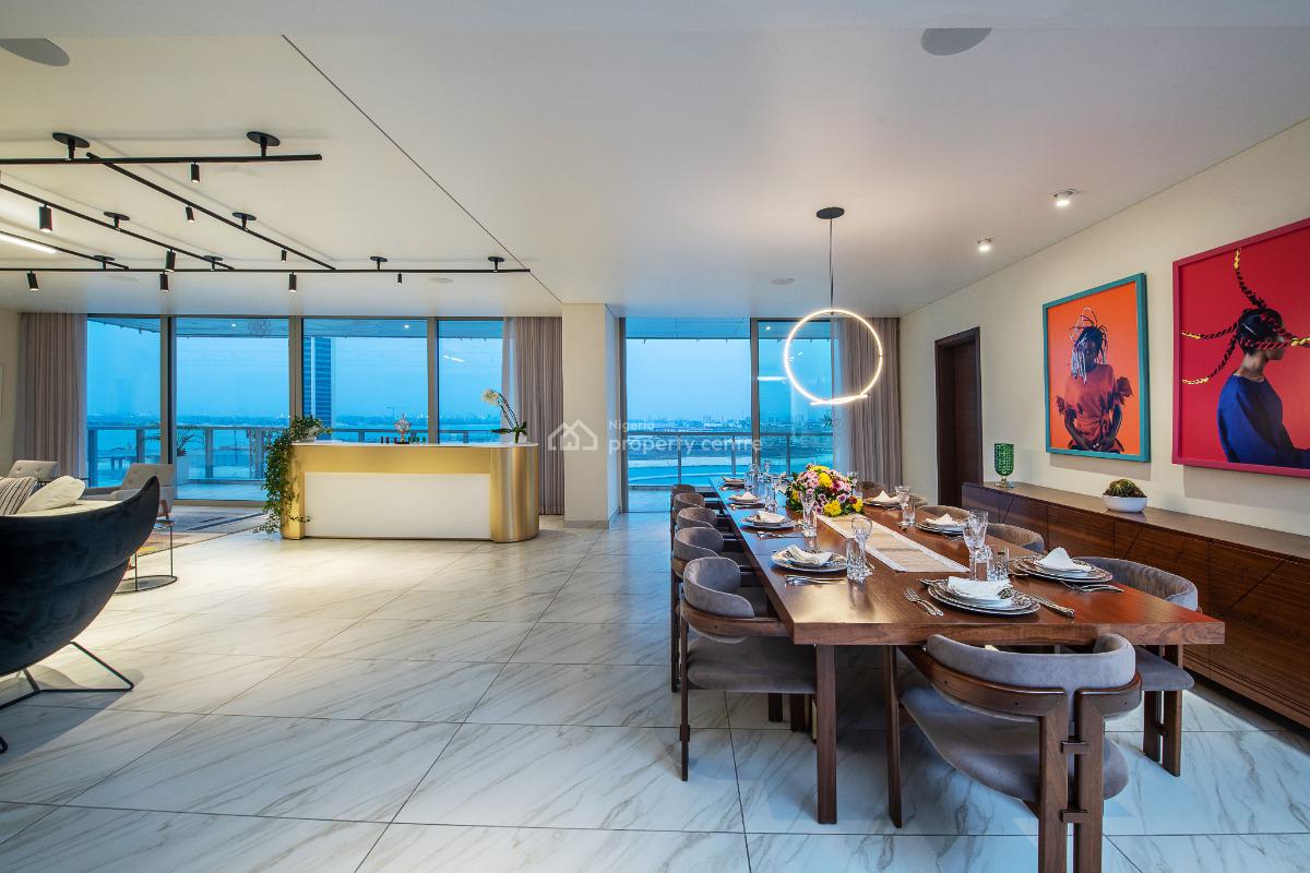 Exquisite 4-bedroom Luxury Apartment with Bq + Marina Waterfront View, Eko Atlantic City, Lagos, Block of Flats for Sale