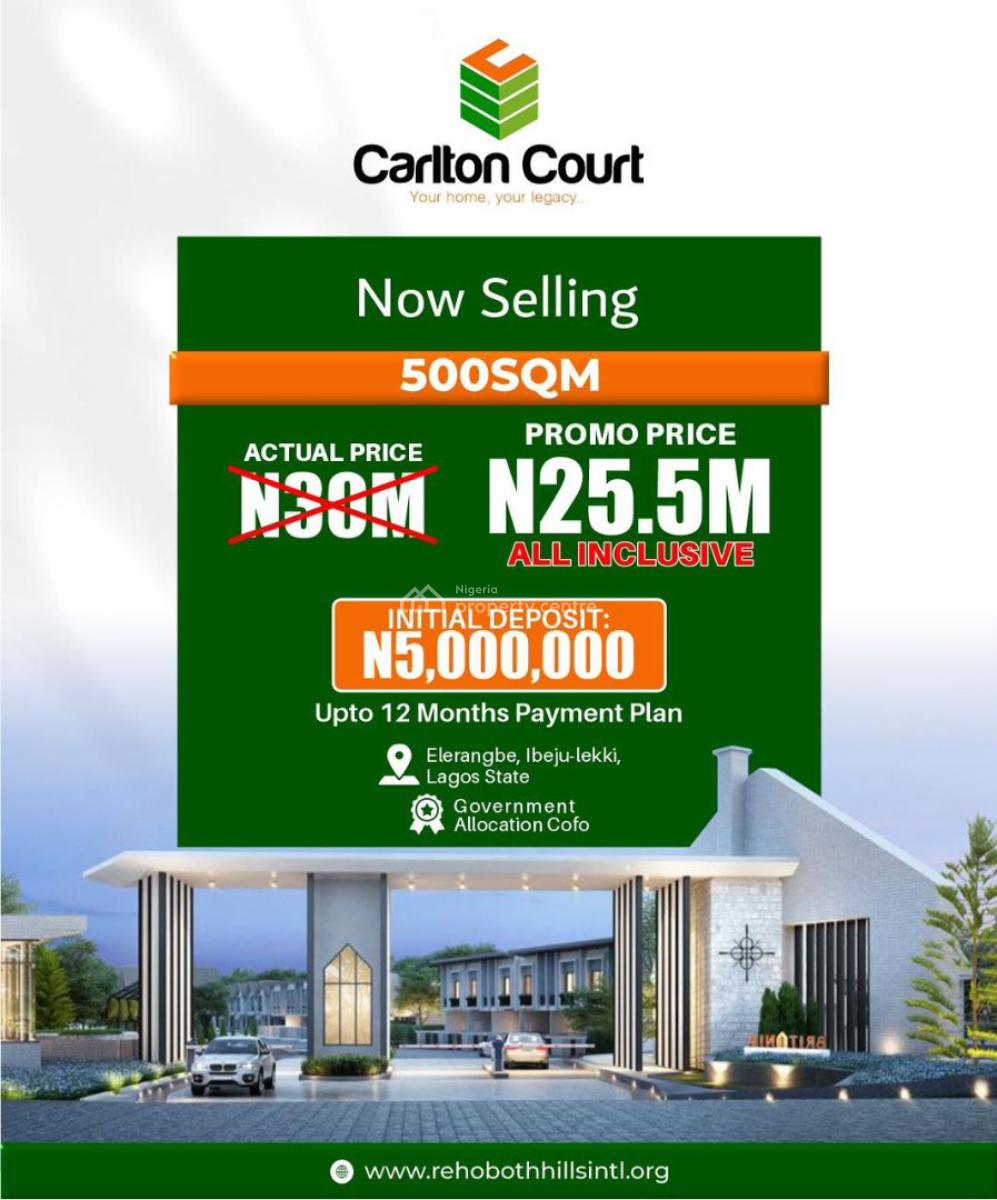 Luxury  C of O Property Facing a Tarred Road, 100% Dry, The Most Affordable C of O Property That Will Yield Massive Returns, Ibeju, Lagos, Mixed-use Land for Sale