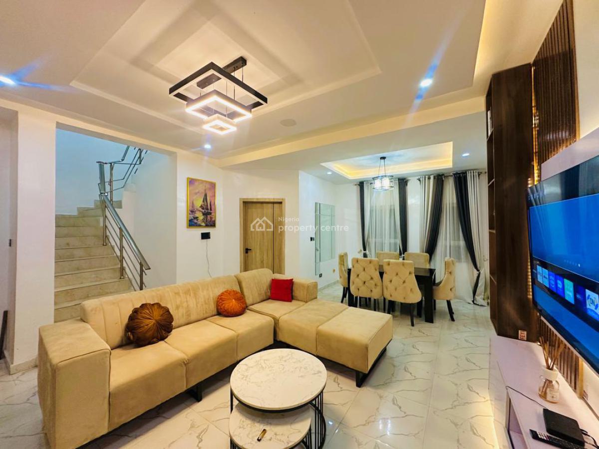 Luxury Fully Furnished and Serviced 3-bedroom Terrace Duplex, Harris Drive, Vgc Extension, Vgc, Lekki, Lagos, Terraced Duplex for Rent