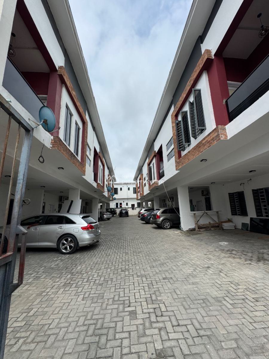 Service 4 Bedroom Duplex with Big Prevent Conner Picture with Pool and Gym, Orchid Road Before Round About, Lekki, Lagos, Terraced Duplex for Sale