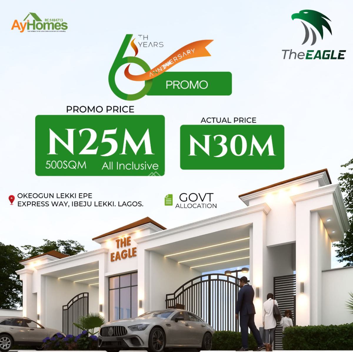Government Allocated Land, Eagle City, Okegun, Ibeju Lekki, Lagos, Residential Land for Sale