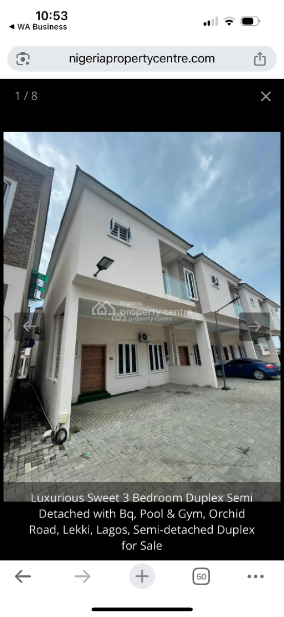 3 Bedroom Terrace Duplex with Bq, Orchid, Lekki, Lagos, Terraced Duplex for Rent