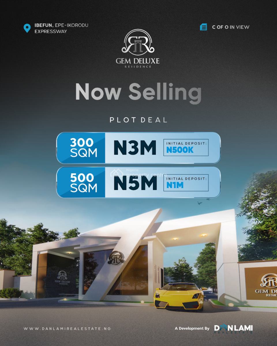 Own Affordable Land in a Vacation & Resort Style Estate at Gem Deluxe, Ibefun, Epe/ Ikorodu - Ijebu Ode Expressway, Epe, Lagos, Mixed-use Land for Sale