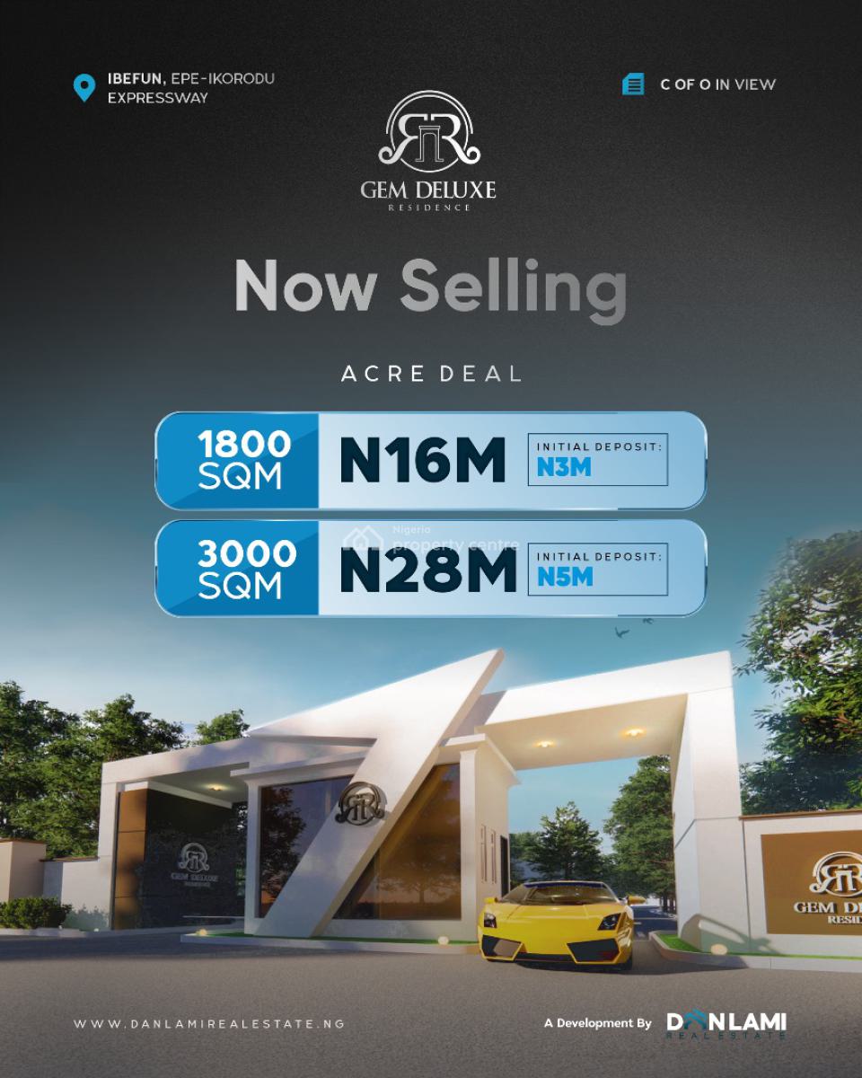 Own Affordable Land in a Vacation & Resort Style Estate at Gem Deluxe, Ibefun, Epe/ Ikorodu - Ijebu Ode Expressway, Epe, Lagos, Mixed-use Land for Sale