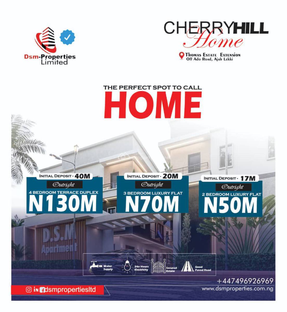Unique Luxury 4 Bedrooms Terraced Duplex, Ajah, Lagos, Terraced Duplex for Sale