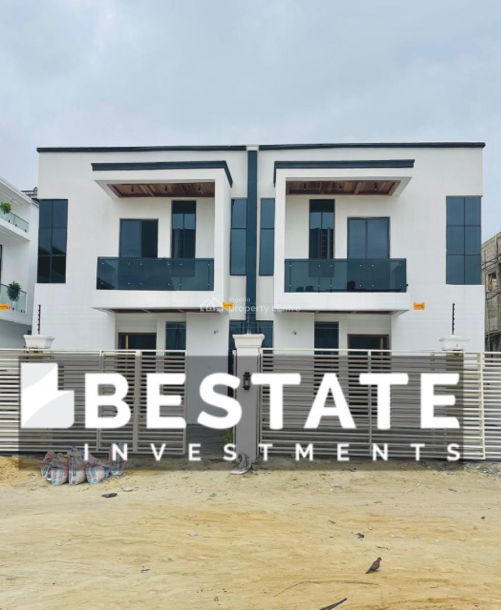 Unique 4 Bedroom Semi Detached Duplex with Bq, Chevron, Lekki, Lagos, Semi-detached Duplex for Sale