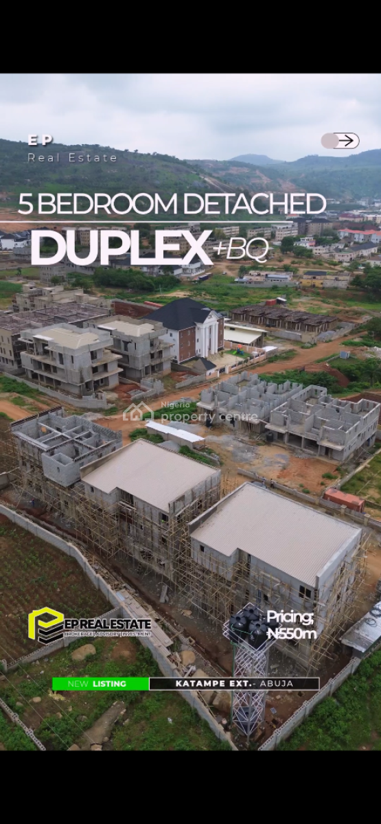 5 Bedroom Detached Duplex, Katampe Extension, Katampe, Abuja, Detached Duplex for Sale